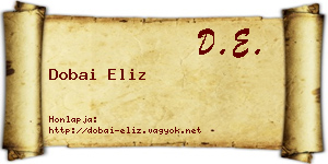 Dobai Eliz névjegykártya